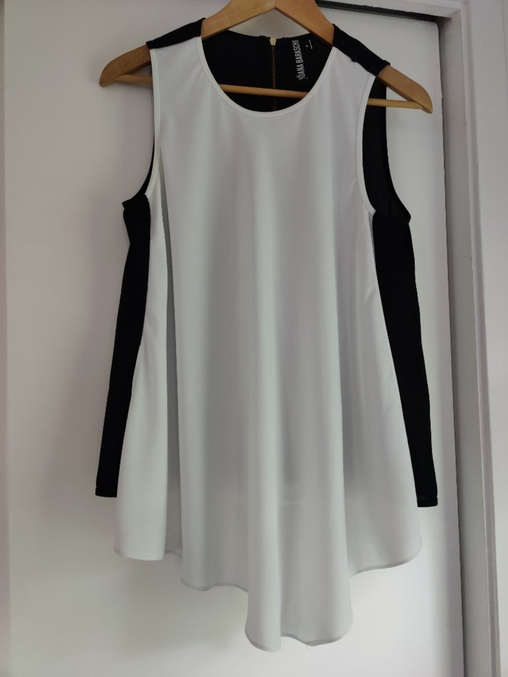 Yoana Baraschi Asymmetrical Sleeveless Blouse Size Small